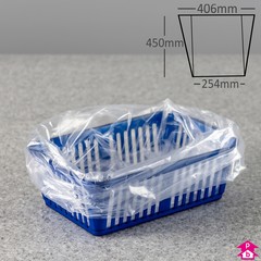 Gusseted Bag (12 Litres) - 254mm wide (with gusset opening up to 406mm wide) x 450mm long, 37.5 micron thickness