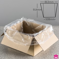 Gusseted Bag (131 Litres) - 508mm wide (with gusset opening up to 863mm wide) x 914mm long, 50 micron thickness