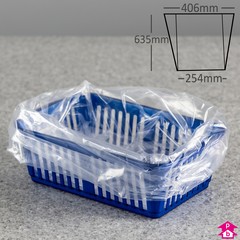 Gusseted Bag (19 Litres) - 254mm wide (with gusset opening up to 406mm wide) x 635mm long, 37.5 micron thickness