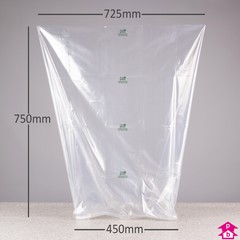 I'm Green Gusseted Bag (90 Litres) - 450mm wide (with gusset opening up to 725mm wide) x 975mm long, 50 micron thickness