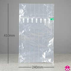 Inflatable Protective Bag (Bottle size) - Uninflated: 240mm wide x 410mm long. (For 1 litre bottle, etc).