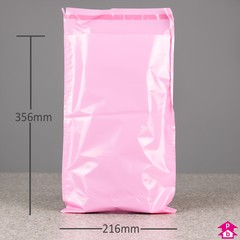 Pink Mailing Sack - 216 x 356mm + lip  45mu