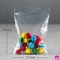 PriceBuster Clear Bags - 5" wide x 7" long x 90 gauge thick