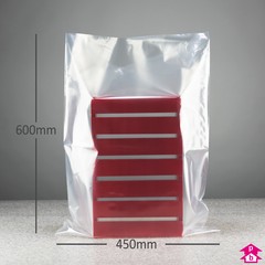 PriceBuster Clear Bags - 18" wide x 24" long x 400 gauge thick