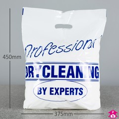 Printed Laundry Carrier Bag - Medium - 375mm wide x 450mm high with 75mm bottom gusset. 40 micron thickness.