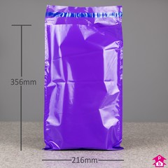 Purple Mailing Sack - 216 x 356mm + lip  45mu