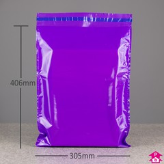 Purple Mailing Sack - 305 x 406mm + lip  50mu