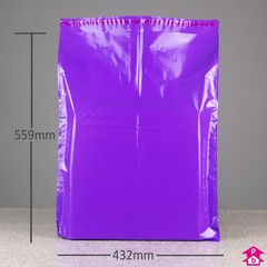 Purple Mailing Sack - 432 x 559mm + lip  55mu