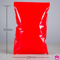 Red Grip Seal Bag - 229mm x 324mm x 200 gauge (A4)