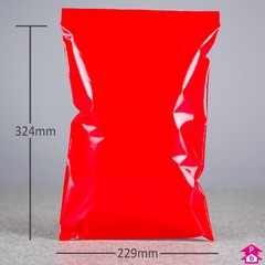 Red Grip Seal Bag 229mm X 324mm X 0 Gauge