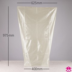 Tea Tinted Waste Bag - 100%-Recycled (Loose-packed) - 400mm opening to 625mm wide x 975mm long, 29 micron thickness. (Approx 70 Litres)