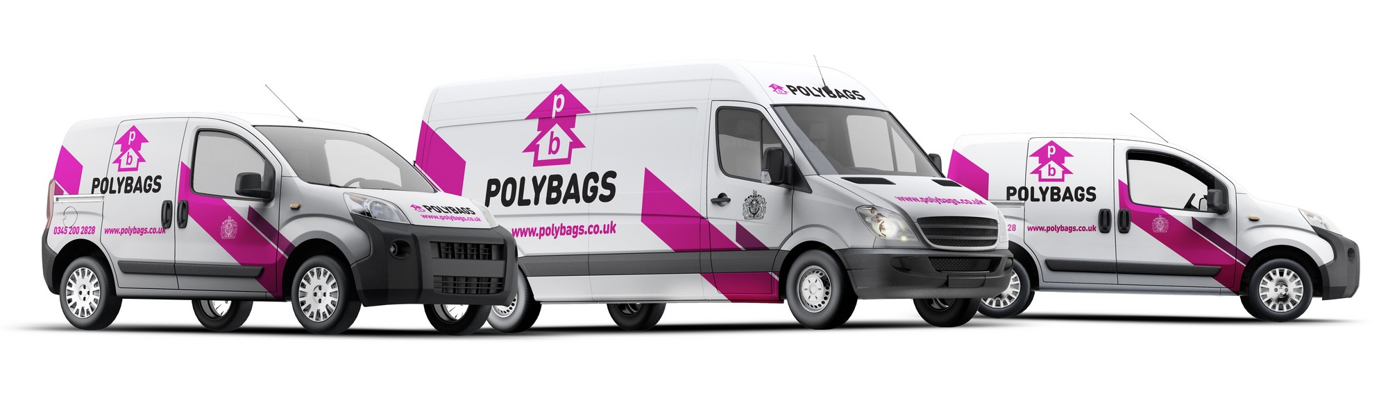 Polybags' delivey vans