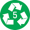 Recyclable packaging - 5 PP standard icon