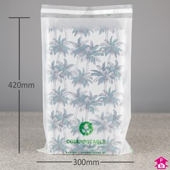 Compostable Mailing Bag - Large (300mm wide x 420mm long, 40 micron thickness. (Large))