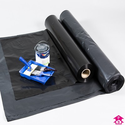 Black 100% Recycled Wide Polythene Sheeting (Builders Rolls)